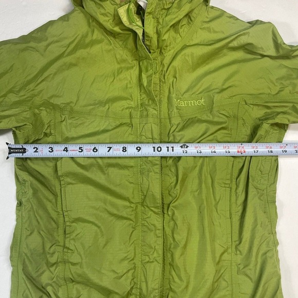 Marmot Jacket Womens Small Green Nylon Full Zip Hooded Coat Windbreaker Pockets - Picture 9 of 11